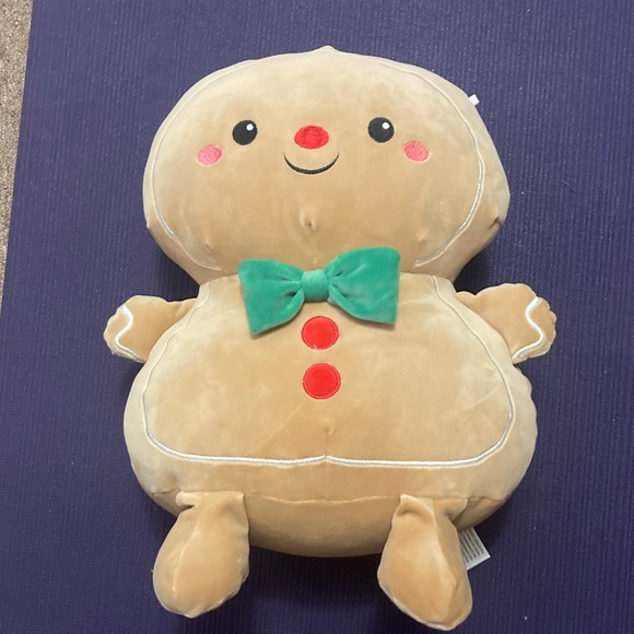 Animal Adventure Other - Adorable Tan Gingerbread Plush with Green Bow